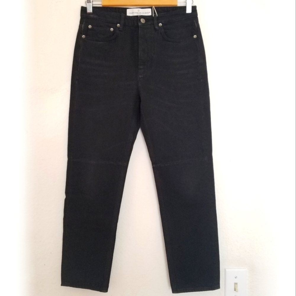 Golden Goose Happy High Waist Tapered Leg Jeans Size 27 Black